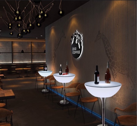 Комплект светящейся мебели Стол+2 стула V7